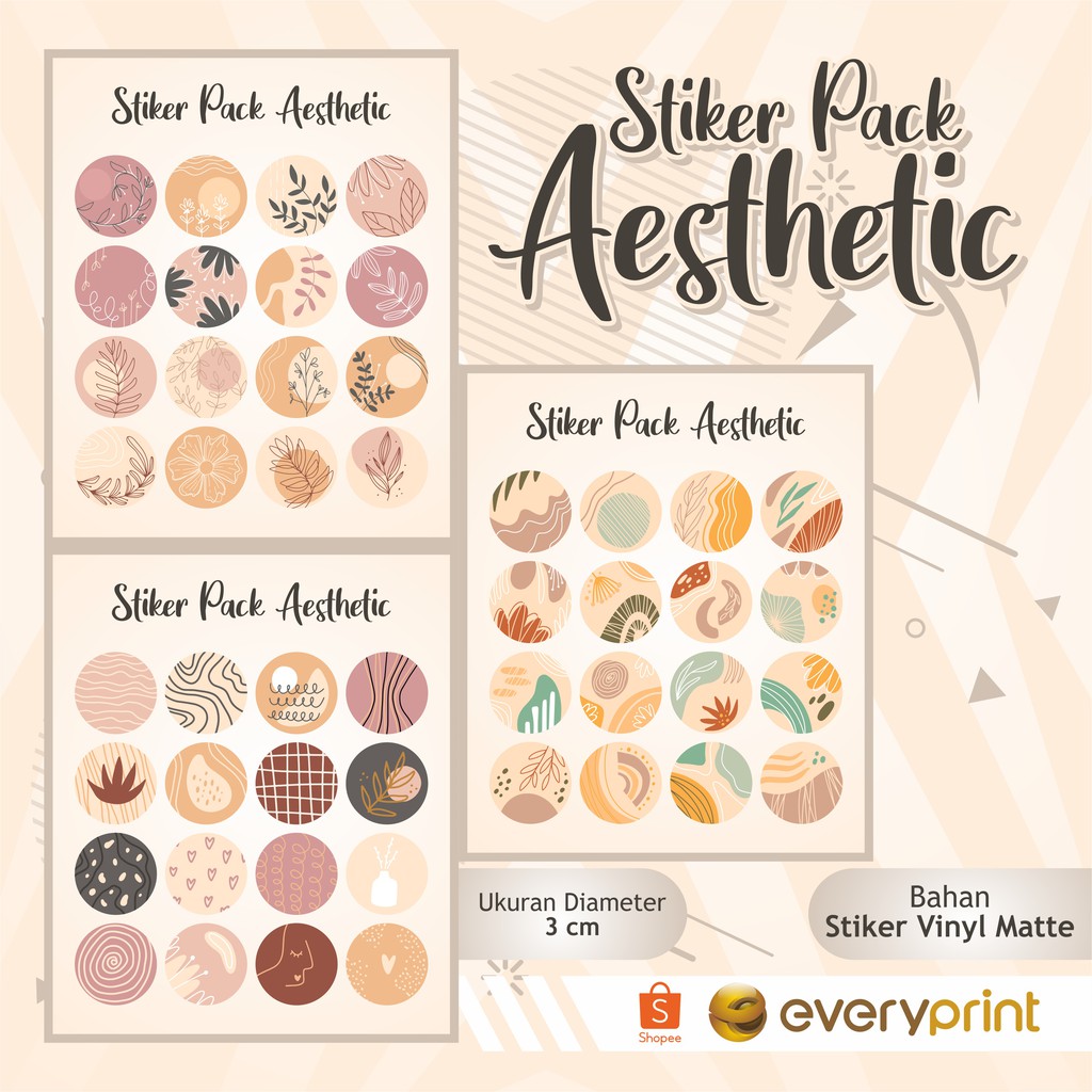 Jual STIKER LABEL PACK AESTHETIC TEMPEL | Shopee Indonesia