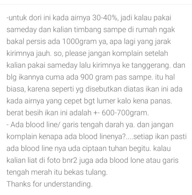 PROMO Dori fillet 1kg isi 3