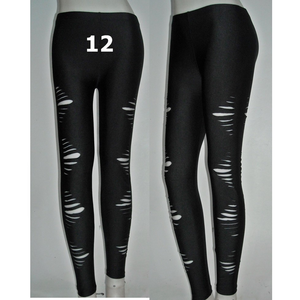 Legging Sobek Ripped Legging Slashed Legging