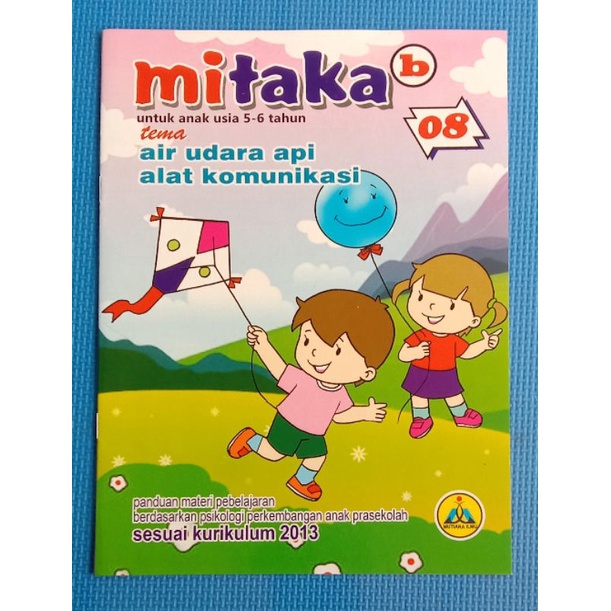 MAJALAH TK PAUD  MITAKA TK B TEMA API AIR UDARA DANALAT KOMUNIKASI, MAJALAH PELAJARAN ANAK TK  COVER
