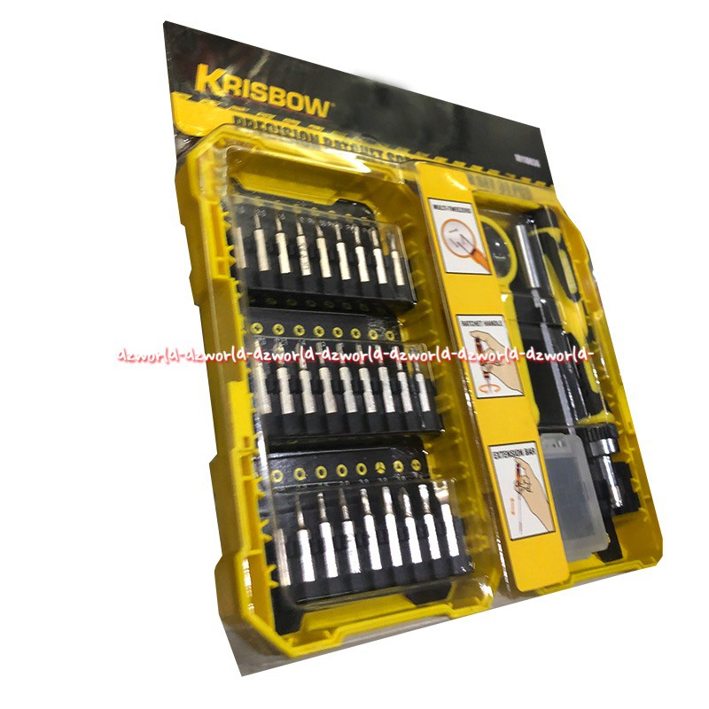 Krisbow Maxbuilt Pricision Ratchet Screwdriver Set 31pc Alat Perkakas Obeng Set Mata Bisa DiGanti Tukar Tukar