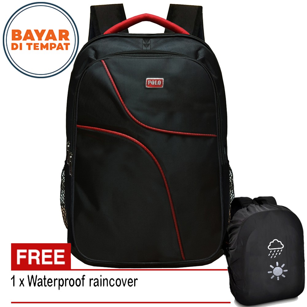 6.6 Shopee Belanja Gratis!! Backpack Pria POLO P3309 Ransel Pria Wanita Tas Punggung Murah Tas Sekolah Tas Kerja Size 17 Inchi