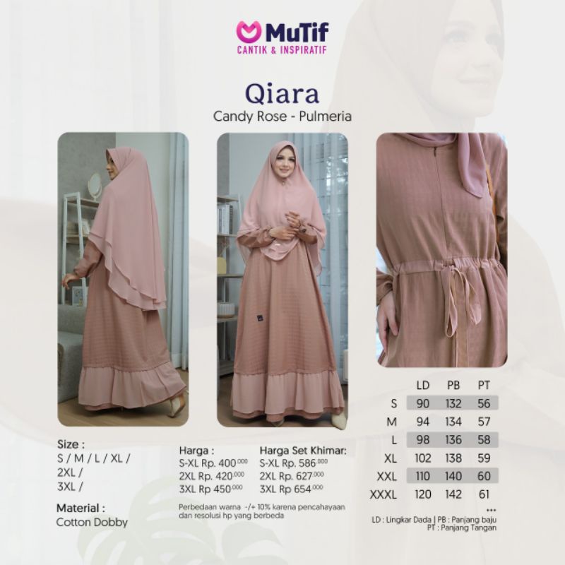 GAMIS MUTIF QIARA CANDY ROSE PLUMERIA KIARA