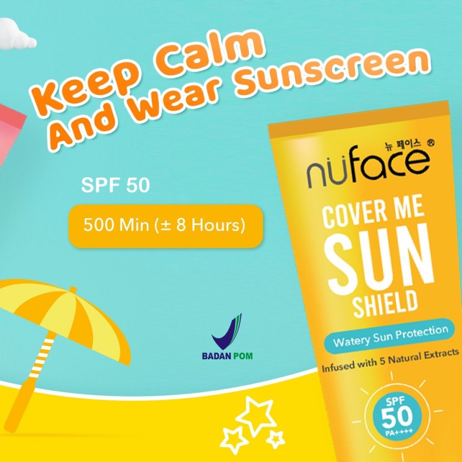 ★ BB ★  Nuface Cover Me Sun Shield SPF 50 PA++++ - Sun Protect Cream 50gr