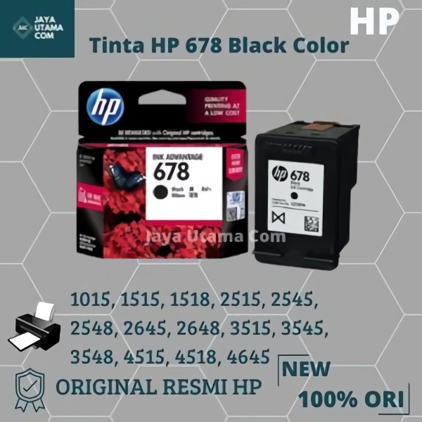 Cartridge Tinta HP 678 Black Color ORIGINAL