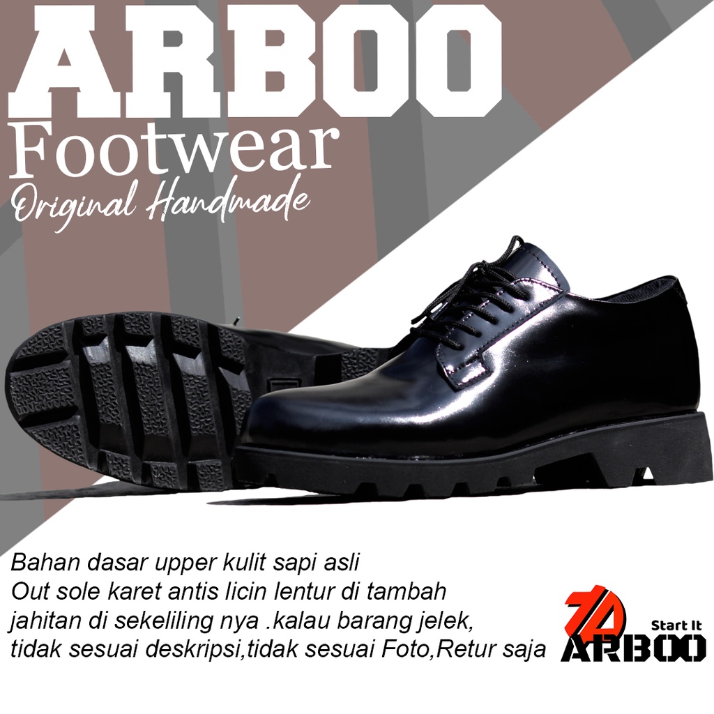 SEPATU PDH TNI SEPATU PDH POLRI SEPATU PDH PRIA SEPATU PDH SECURITY KULIT ASLI KILAP SOL RADIAL TEBA