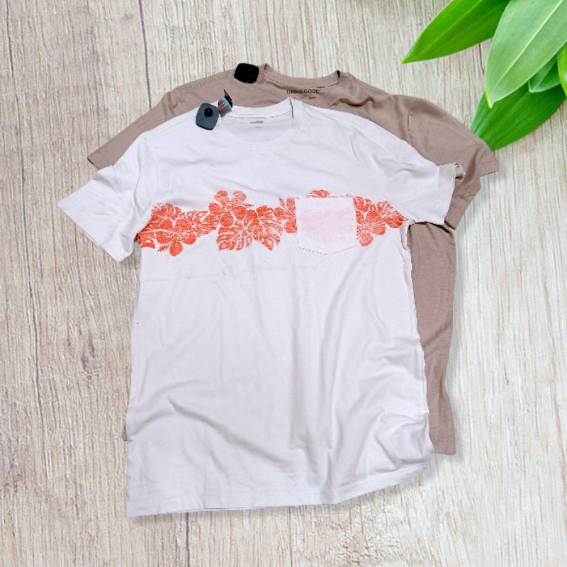 T Shirt Pria Branded/ Kaos Pria Motif Bunga/ Baju Unik Original