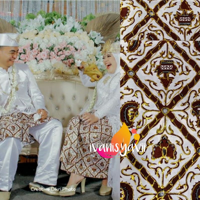 Sepasang Jarik Pengantin Prodo - Motif Sido Luhur (Gold/ Silver)