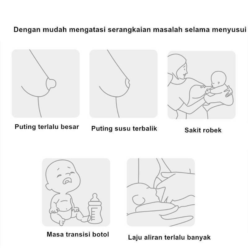 Pelindung puting susu ibu menyusui / Dot puting susu ibu silikon / Nipple shield silicone