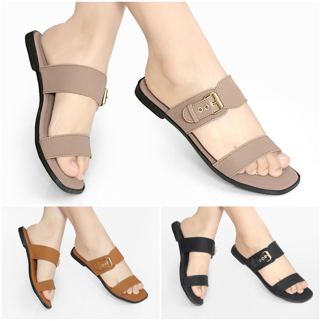 Sandal Wanita Slop / Selop Teplek Murah TCN10