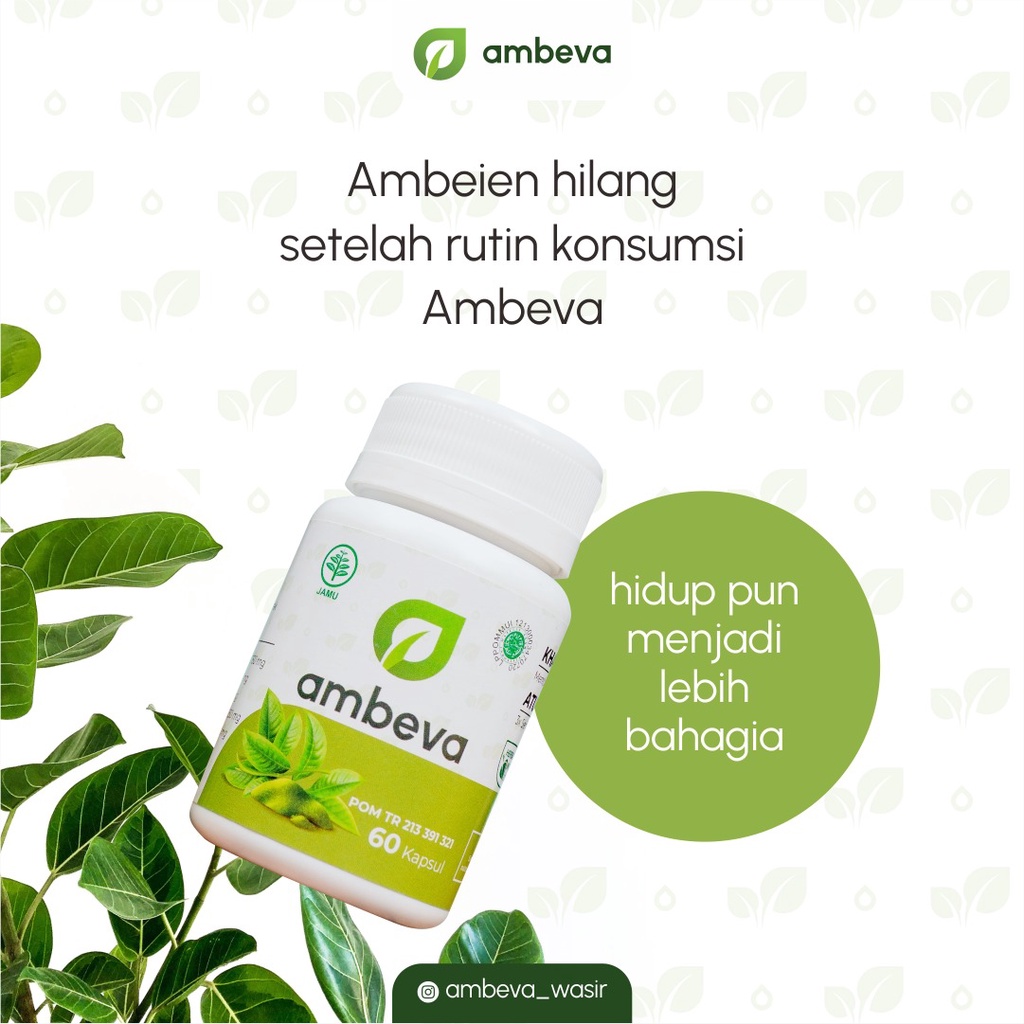 Ambeva obat ambeien mengempeskan benjolan ambeyen wasir berdarah stadium 4 herbal paling ampuh bpom original asli