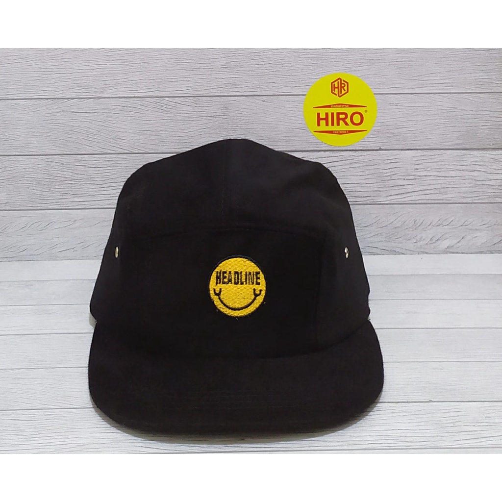 [COD]Topi Distro Pria/Topi Snapback Bordir HEADLINE Lima panel New Model/Topi Hip-Hop Terlaris