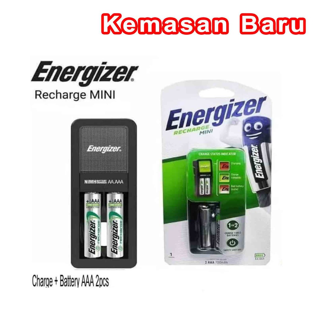 Baterai Charger Aa Aaa A2 A3 Dan 2 Pcs Baterai Aaa 700 Mah Energizer Mini Shopee Indonesia