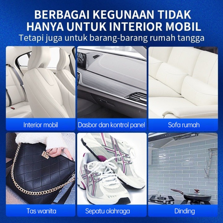 Glodway Pembersih Interior Mobil/Interior Cleaner Mobil/Pembersih Jok Mobil/Foam Cleaner Multifungsi/Interior Dalam Mobil/Car Foam Cleaning/Dry Cleaner Agent Tanpa Air/Pembersihan Sepeda Motor