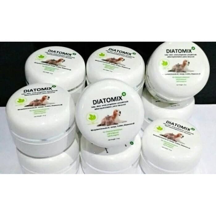 DIATOMIX SALEP OBAT JAMUR Gatal Demodex Scabies Kucing anjing 10 gr