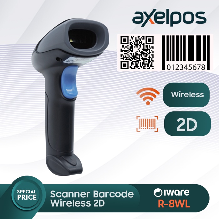 SCANNER BARCODE USB WIRELESS 2D IWARE R-8WL