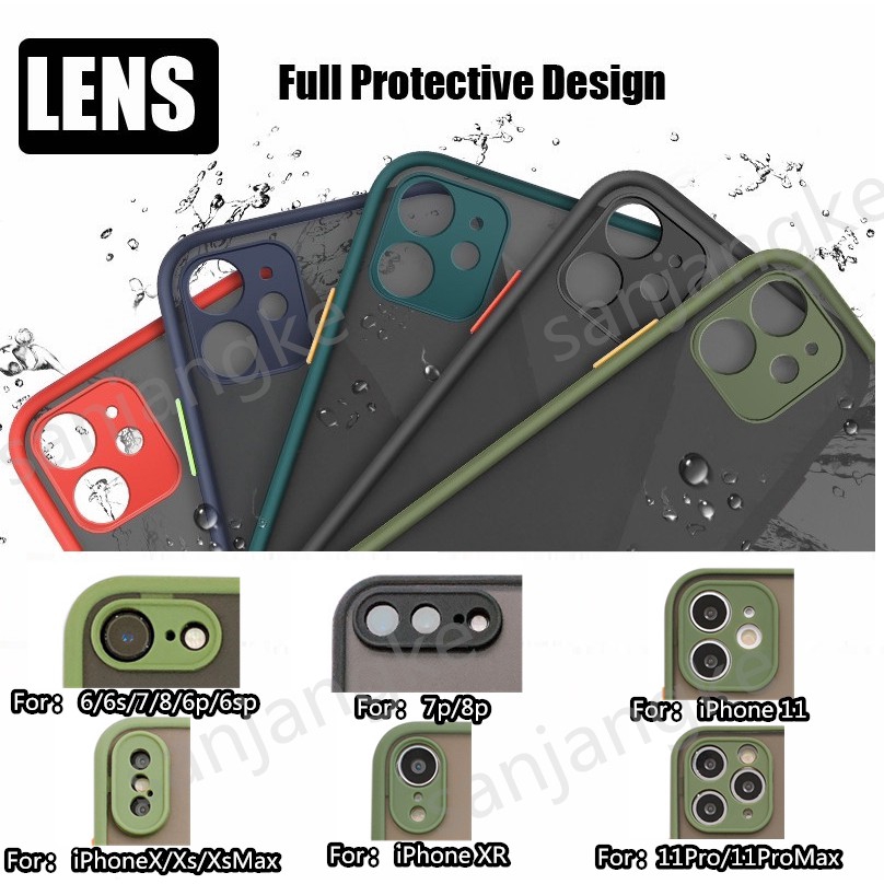 Case iPhone 11Pro Max 6 7 8plus XS XR XS Max TPU anti-drop mobile phone lens upgrade protection