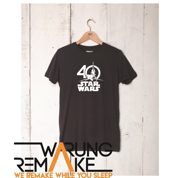 Kaos Tshirt Baju Combed 30S Distro Star Wars 40TH Anniversary Leia