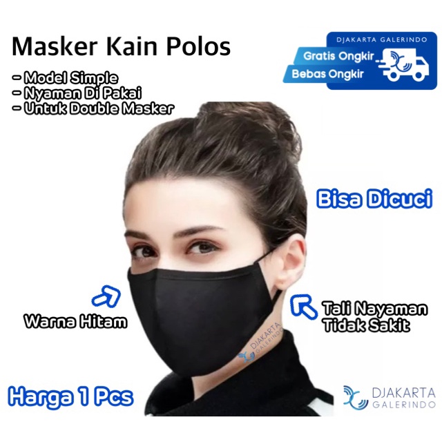 Masker Kain Katun Polos