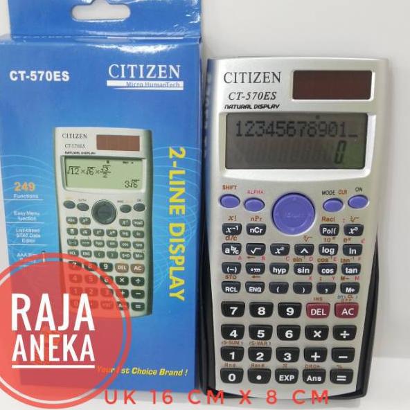 

Flash Sale Kalkulator Scientific Citizen CT 570 Es . Kalkulator anak Sekolah BIG DISPLAY Citizen 570 ES ✔