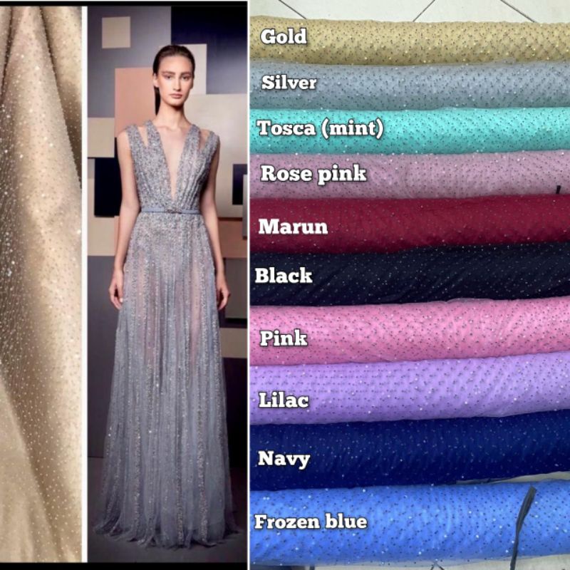 (TERMURAH)TULLE MUTIARA SWAROVSKI.TILE SOFTUL BATU SWAROVSKI.TILE  MUTIARA PERMATA SWAROVSKI