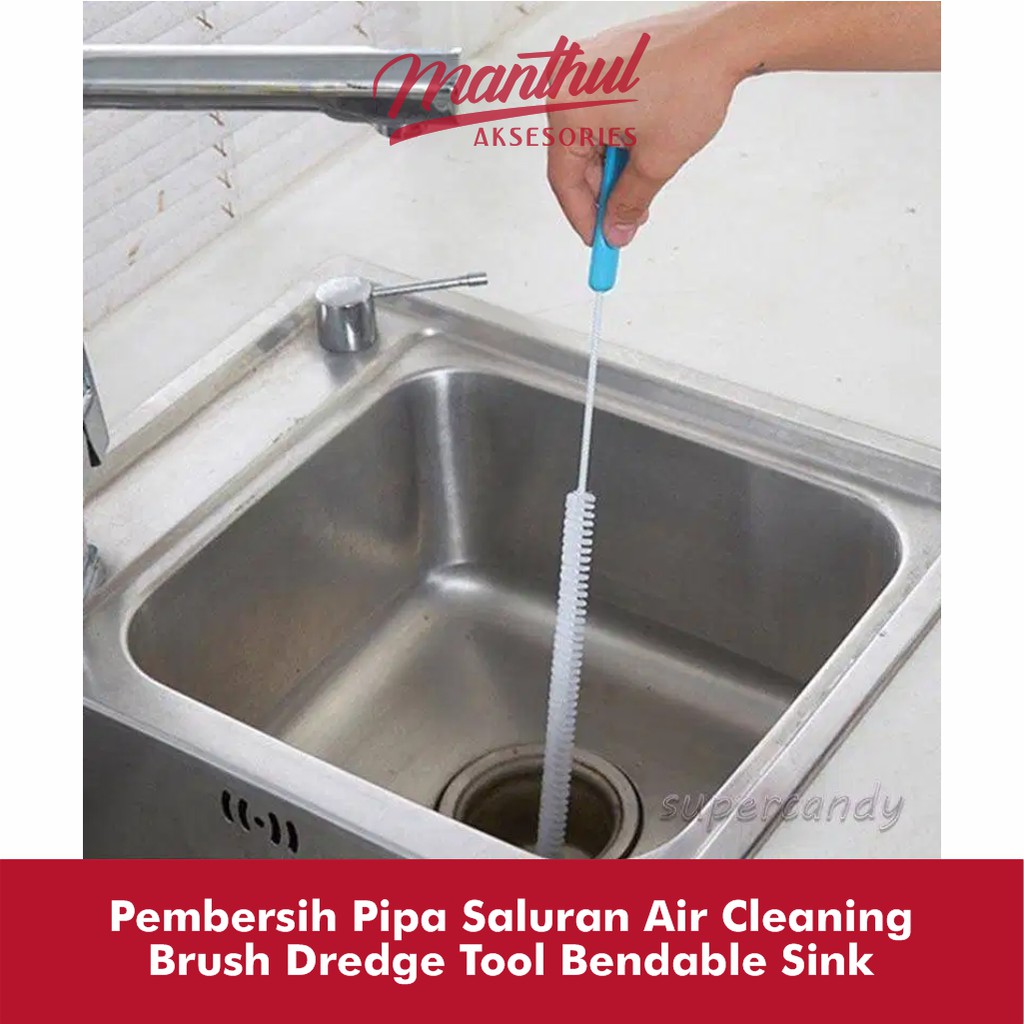 Pembersih Pipa Saluran Air Cleaning Brush Dredge Tool Bendable Sink