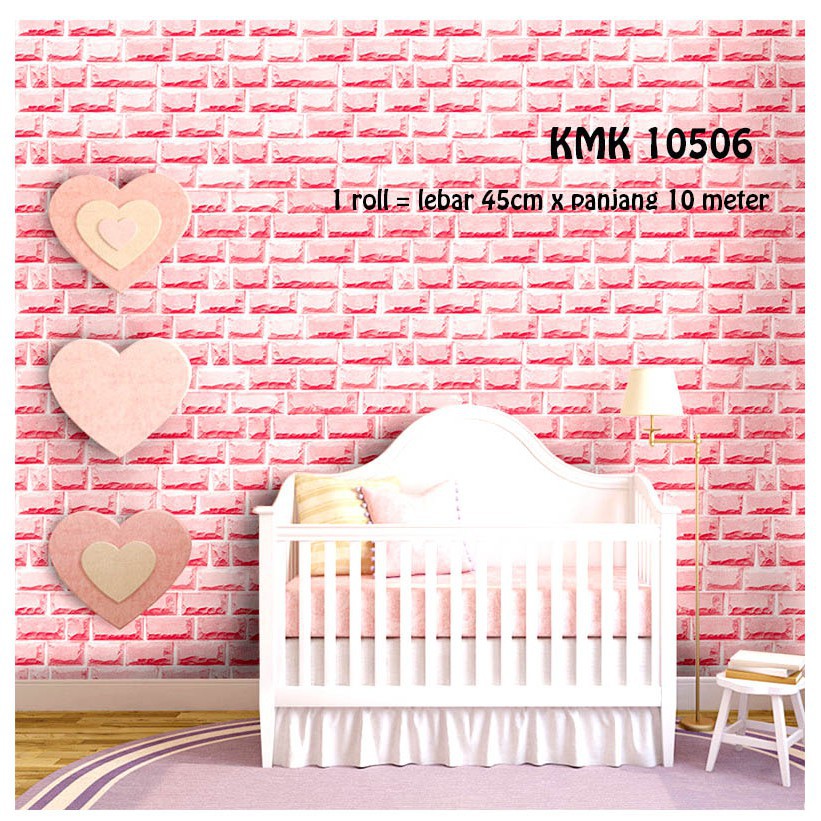 WALLPAPER DINDING UK 45CM X 10 METER KMK 10506 MOTIF BATA WALLPAPER DINDING UK 45CM X 10 METER KMK 10506 MOTIF BATA