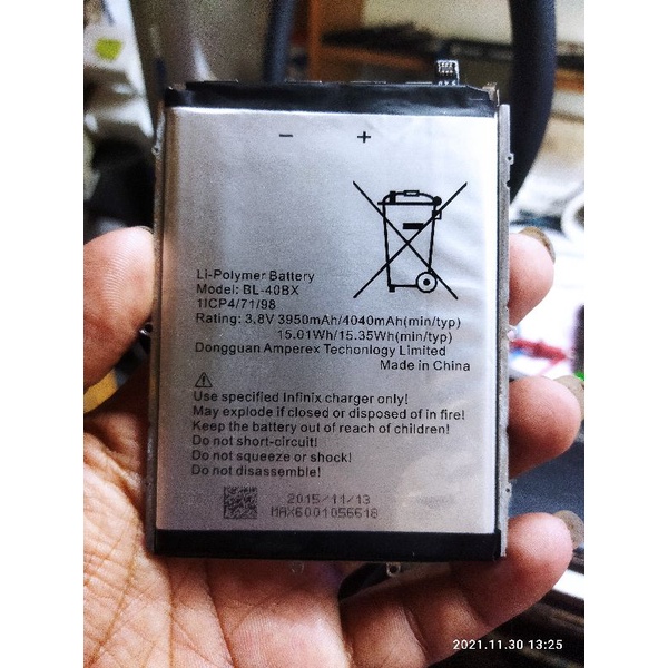 BATRE INFINIX NOTE 2 X600 LTE BL 40BX BL-40BX ORI AWET BATTERAY BATRAI COPOTAN CABUTAN