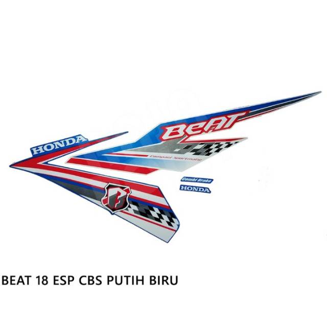 Striping beat ESP 2017-2018 warna putih biru
