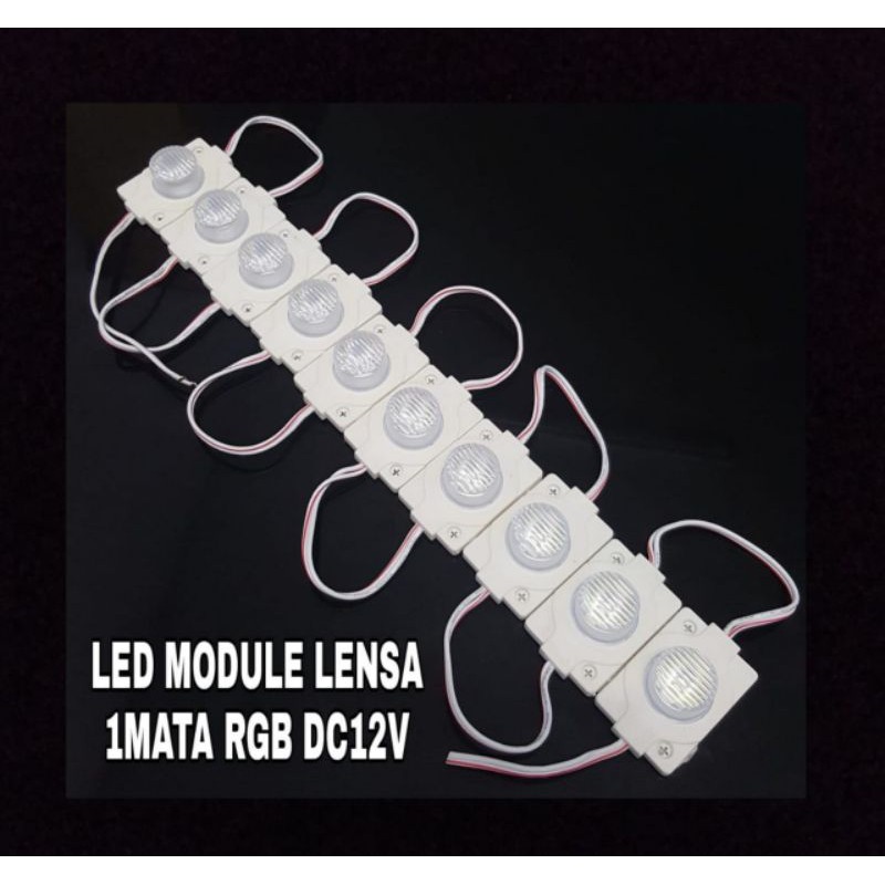 LED Module RGB 1mata 1.5W Injection Lensa DC12V