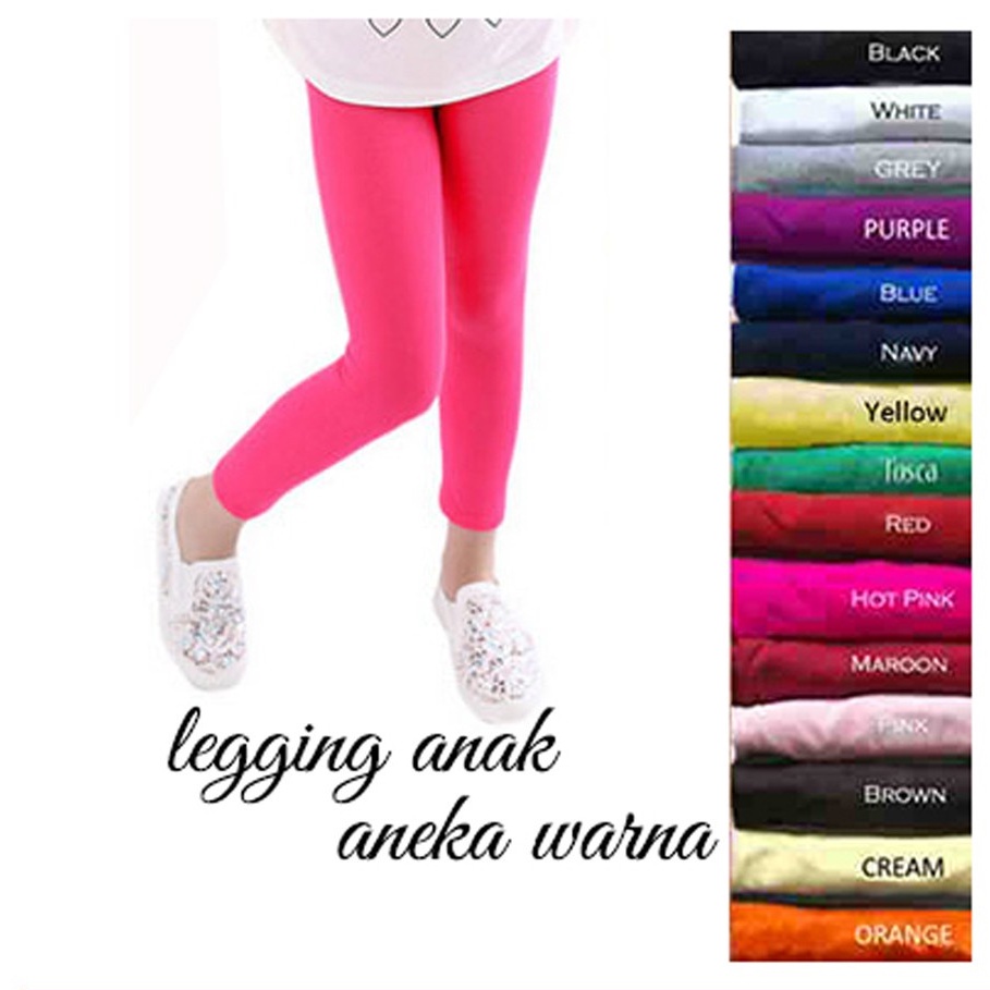 Legging Anak polos bisa pilih warna 1-6 tahun