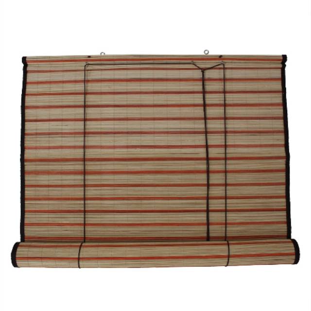 120cm x 160cm Krey rotan motif orange/ krey kayu/ krey gulung / Tirai Rotan / Gorden Rotan