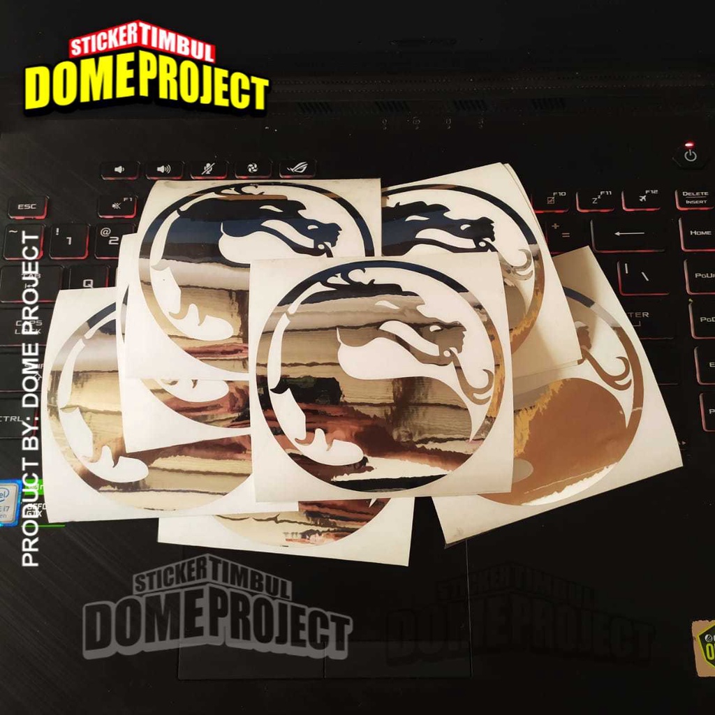 MORTAL KOMBAT CUTTING STIKER WARNA CHROME STIKER MOBIL STIKER BODY MOBIL