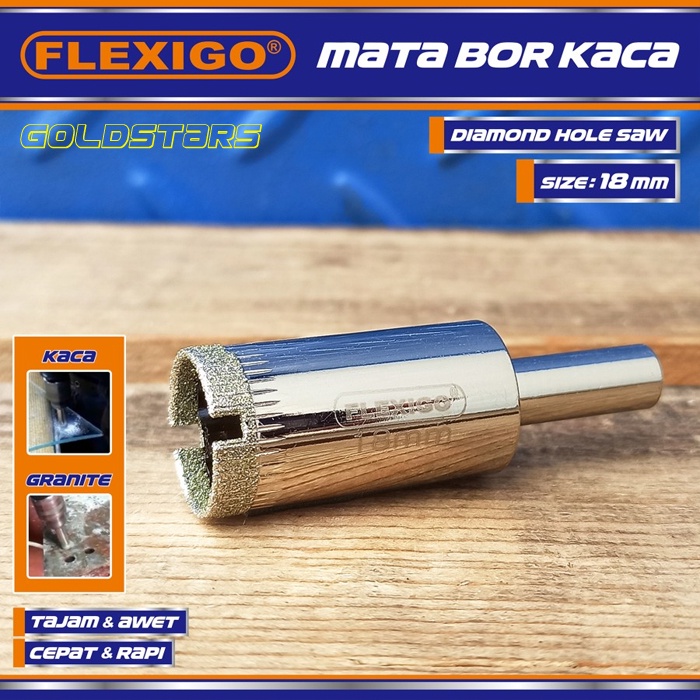 Mata Bor Kaca, Grantie 18 mm Original Flexigo Diamond Hole Saw