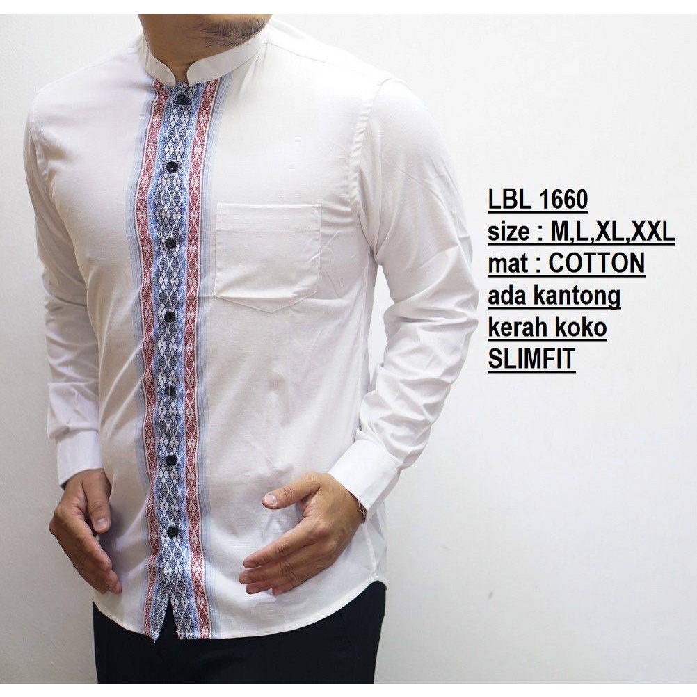 BAJU KEMEJA KOKO PRIA SLIM FIT MEWAH MODERN KOKO SLIMFIT COLIN DION DK 22