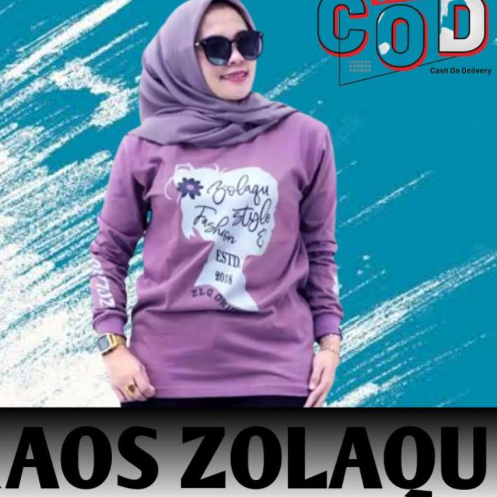 Others kaos zolaqu original 2021 kaos baju atasan zolaqu jolaqu zolaku wanita ori  2021 lengan panja