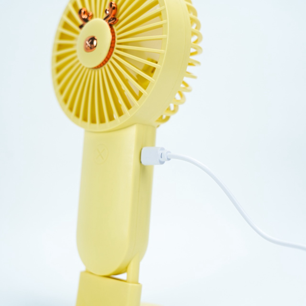 Kipas Angin Tangan Standing  Kode SQ2200  Portable // Kipas Angin Genggam USB Portable Mini Fan // Warna Random