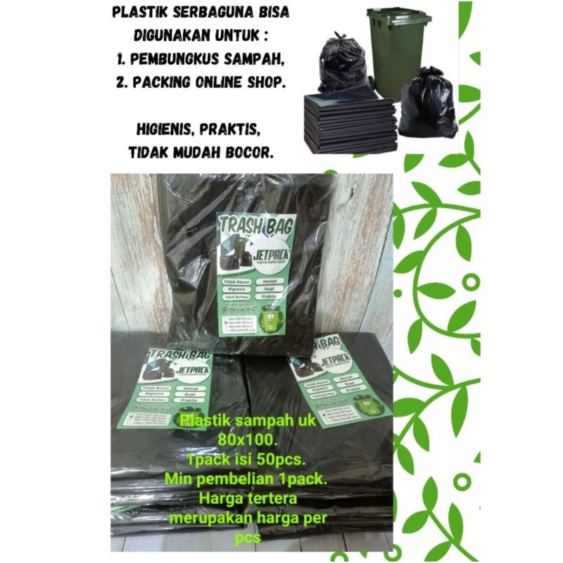 kantong plastik sampah TRASH BAG ukuran 80 x 100