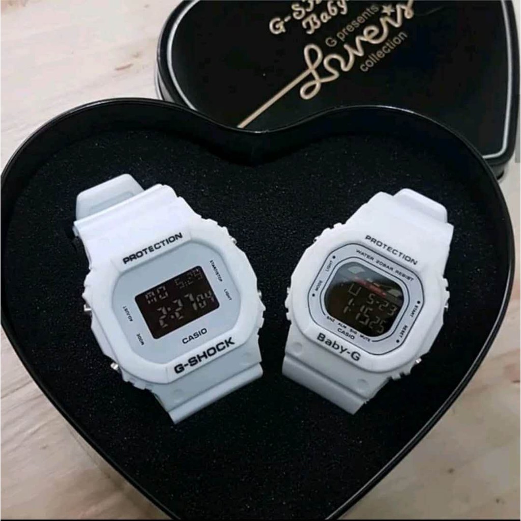 JAM TANGAN COUPLE G-SHOCK CASIO BABY-G CASIO DW 5600 / BG 550 DIGITAL