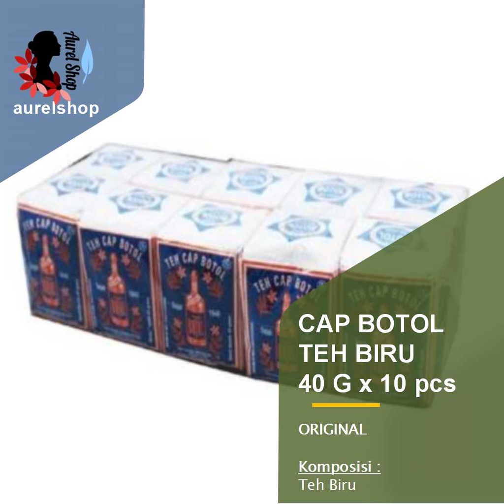 

CAP BOTOL Teh Biru kemasan 40 g x 10 pcs