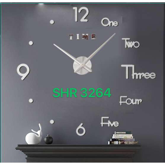 Shenar Jam Dinding Besar Raksasa Giant Wall Clock 80-130cm Diameter/Jam dinding bagus/Jam dinding 3D/Jam kamar/Jam ruang tamu