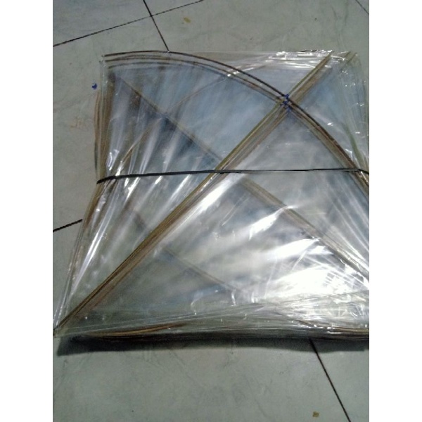 100 pcs layangan plastik bening, layangan siluman