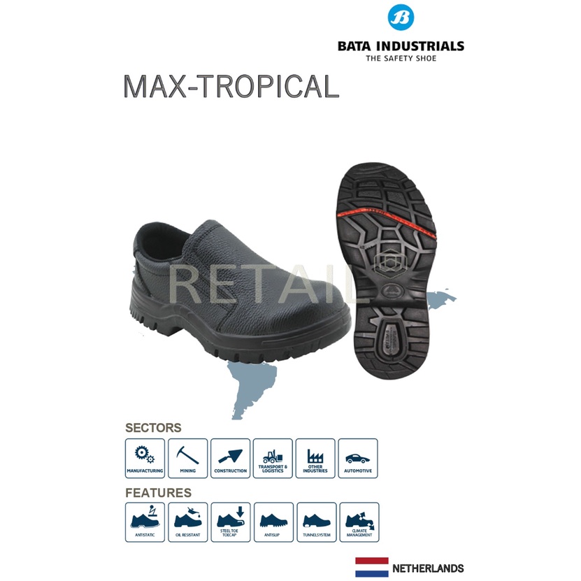 Safety Shoes/Sepatu safety Bata Industrials - MAX - TROPICAL