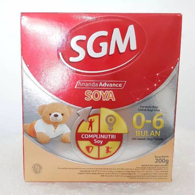SGM Soya 0-6 bulan 200 gram / SGM Ananda Soya 1