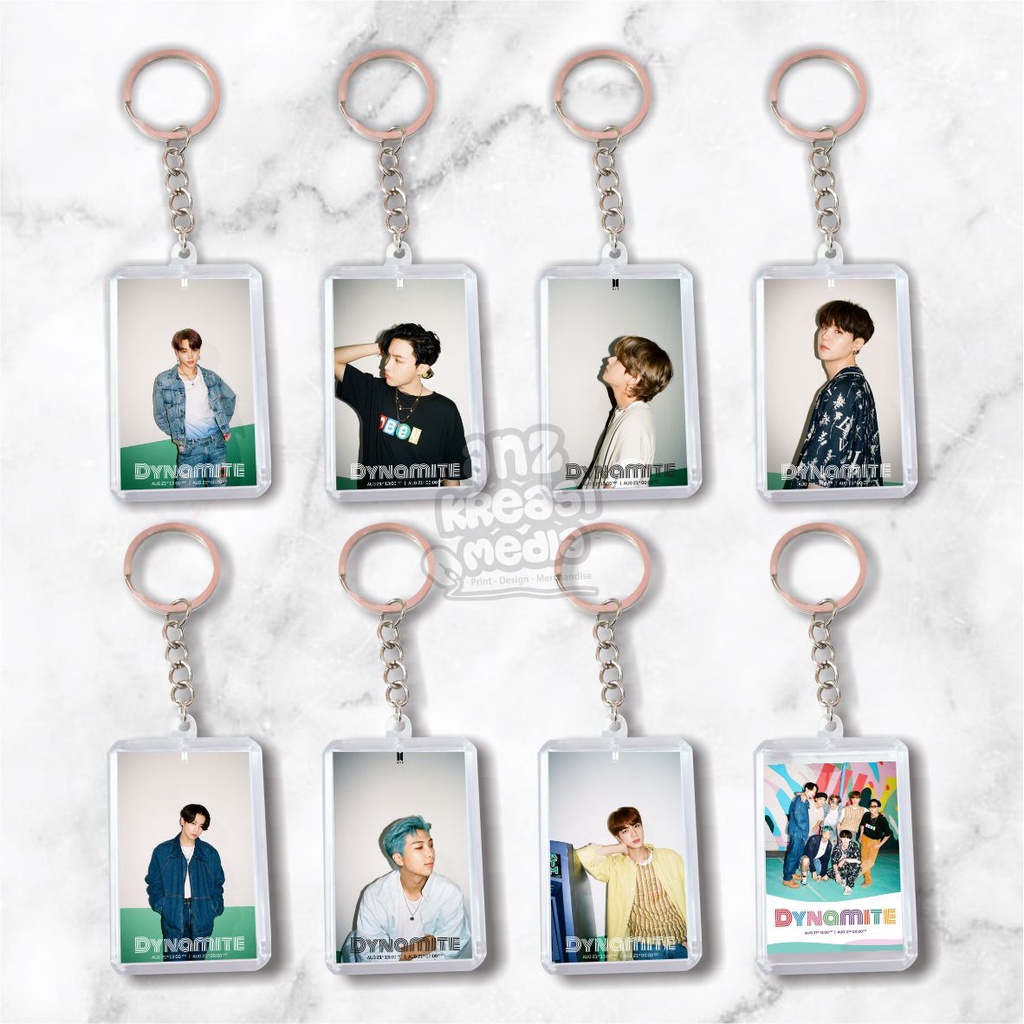 (READY STOCK) GANTUNGAN KUNCI AKRILIK BTS DYNAMITE - SOUVENIR KPOP MURAH UNOFFICIAL