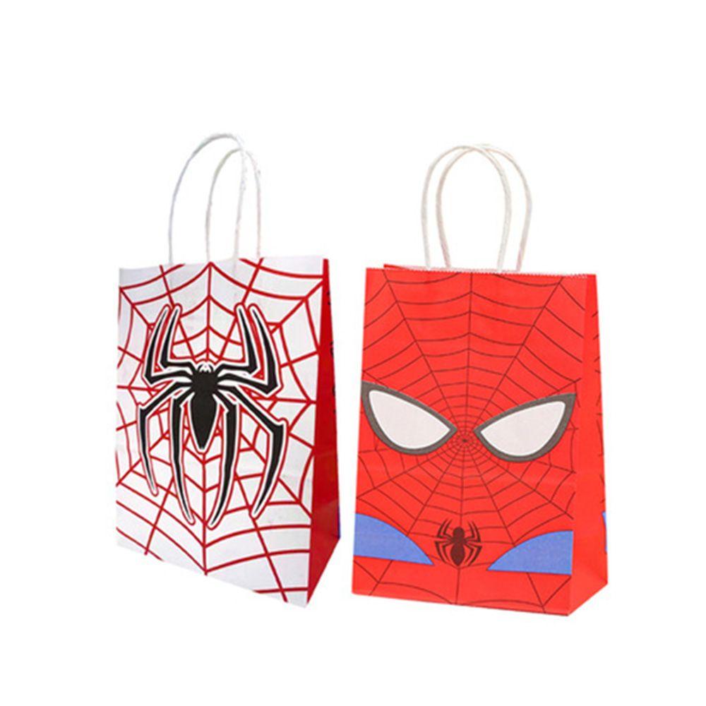 Solighter Spiderman printing Dua Sisi 12pcs Dekorasi Spider Treat B ags Candy B ags Hero