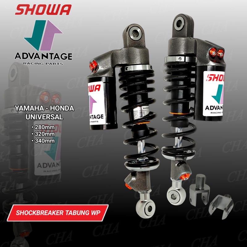 SHOCKBREAKER 2pcs SHOCK TABUNG ATAS SH0WA 280MM 320MM 340MM ANTING BULAT + ANTING KOTAK TABUNG ISI OLI MOTOR MATIC BEBEK HONDA YAMAHA FI FIZR JUPITER Z VEGA ALFA NOUVO RX King Tiger  Megapro CB Blade Supra 110/125 Revo 110 Absolut Kharisma  PCX 150 NMAX