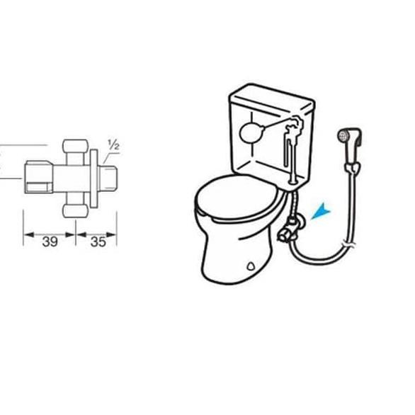 STOP VALVE SANEI STOP KRAN DOUBLE SANEI VN 230