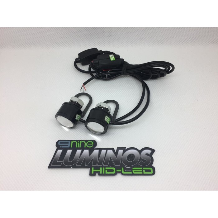LUMINOS Lampu DRL Led Eagle Eye/Mata Elang Besar 2 Mode Manteng Strobo