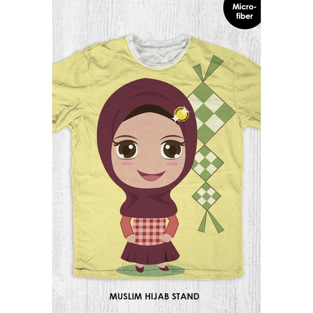 PROMO KAOS LEBARAN ANAK DEWASA MUSLIM HIJAB